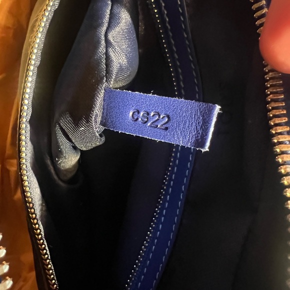 Tod's D styling bauletto Piccolo blue leather bag - Picture 2 of 4